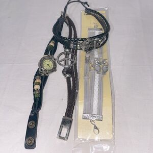4 multi strap leather bracelets